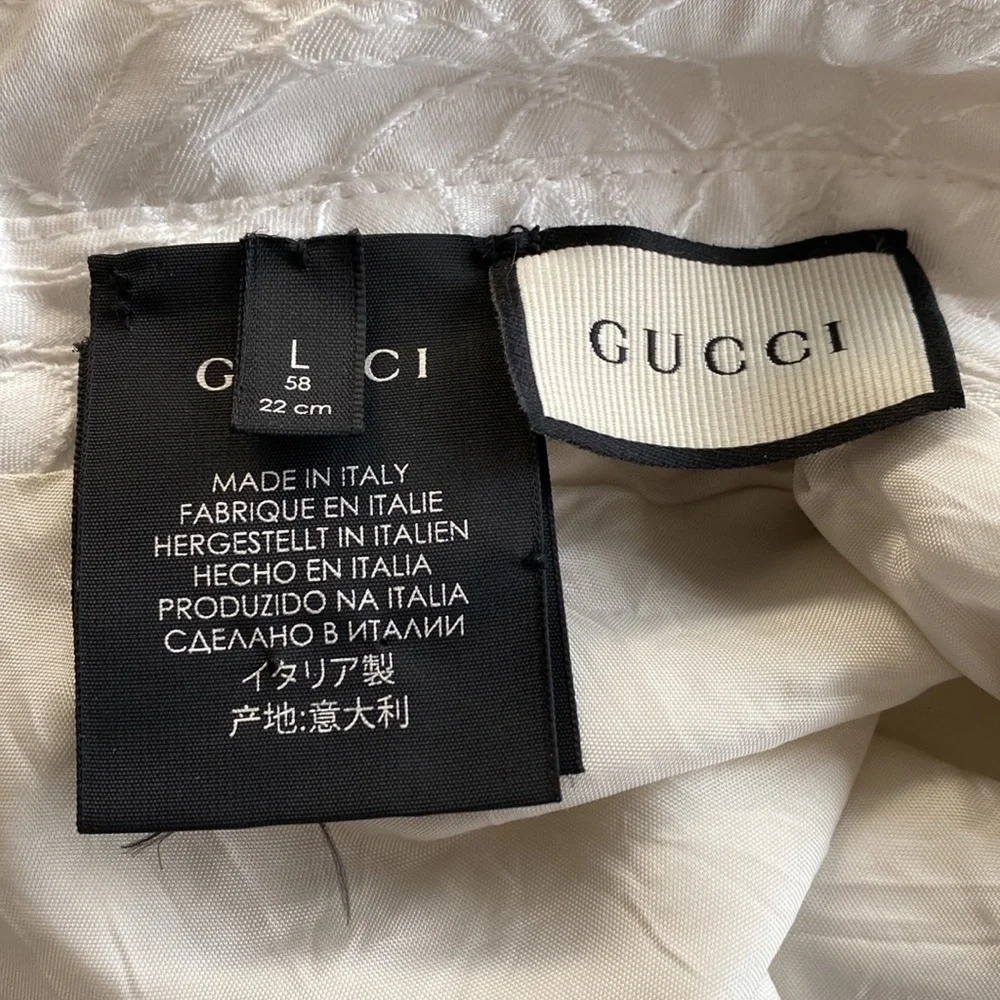 Gucci white mandarin collar dress. Size Large. Elegant sleeveless tulip skirt. - Picture 8 of 10